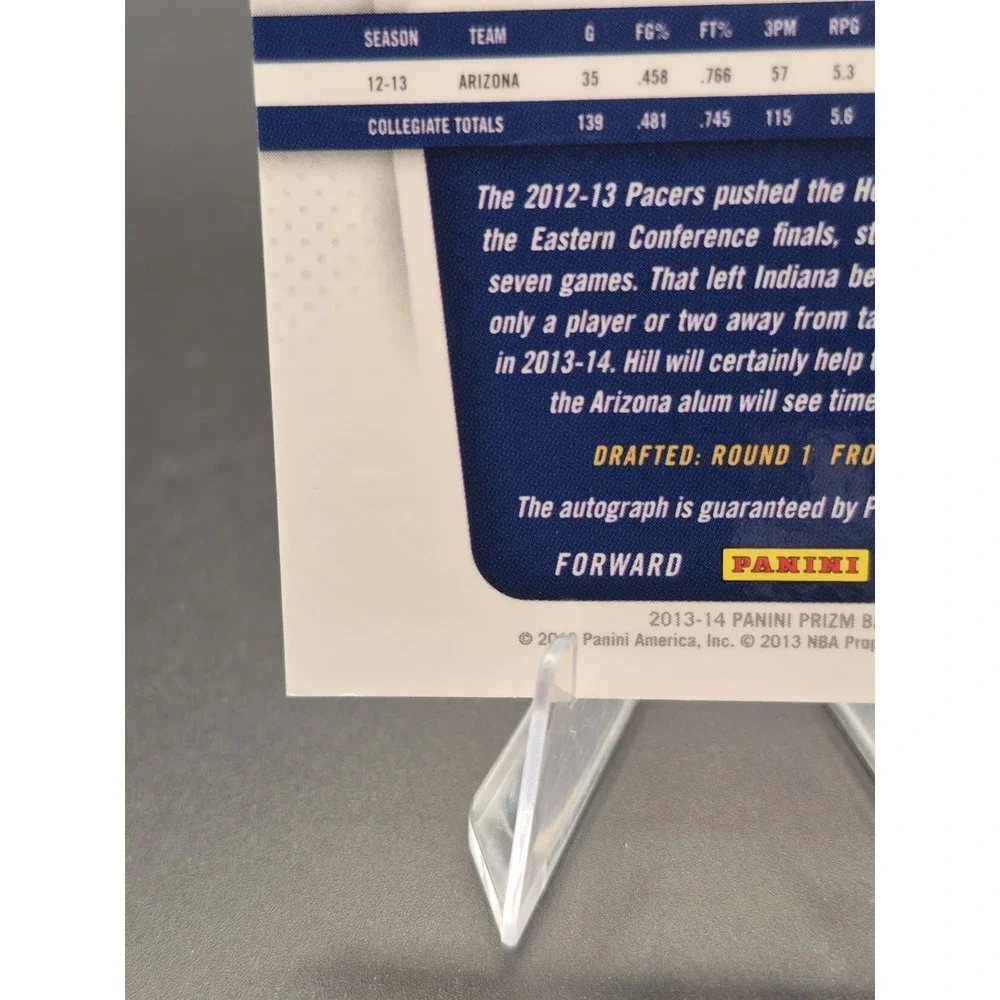 2013-14 Panini Solomon Hill 18 Rookie Signatures Prizm RC Autograph Pacers